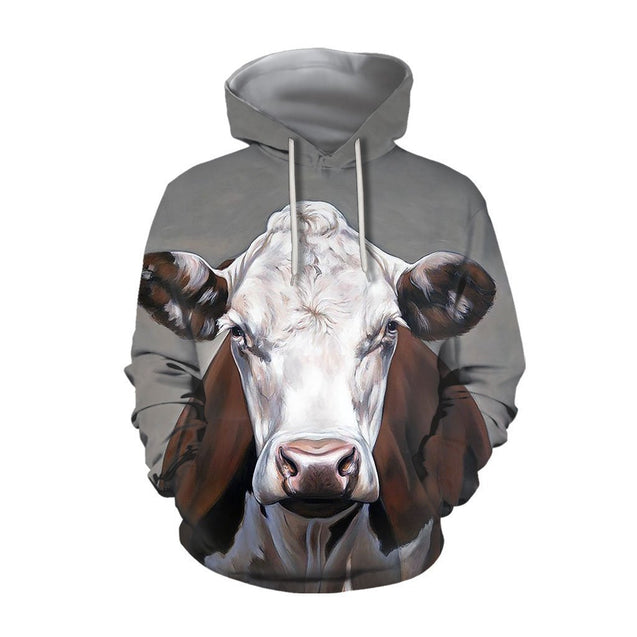 Beautiful Cow Face Clothes-Apparel-HD09-Hoodie-S-Vibe Cosy™