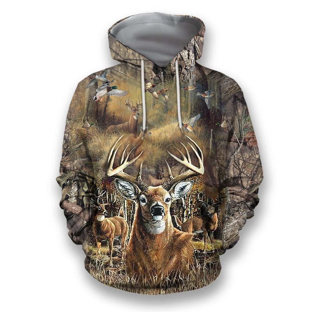 3D All Over Printed Love Hunting Camo Hoodie-Apparel-HbArts-Hoodies-S-Vibe Cosy™