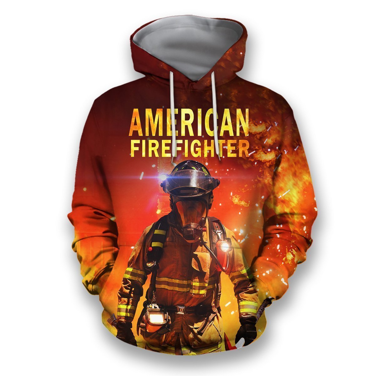 All over printed firefighter hoodie-Apparel-HbArts-Hoodies-S-Vibe Cosy™
