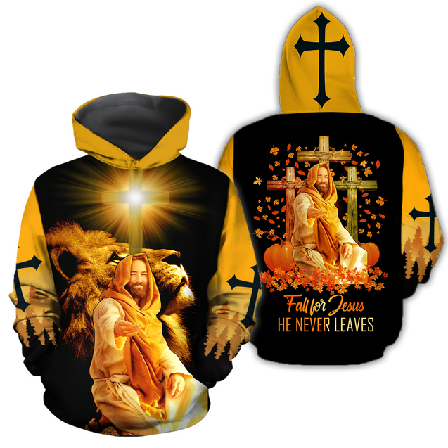 Fall For Jesus He Never Leaves 3D All Over Printed Shirts HVT29102003