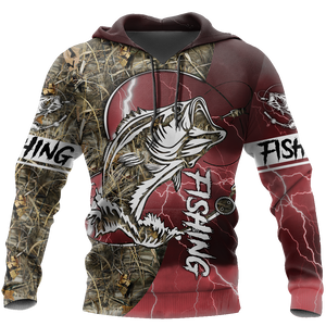 HC Bass fishing Sport - Red version TR121101 - Amaze Style™-Apparel