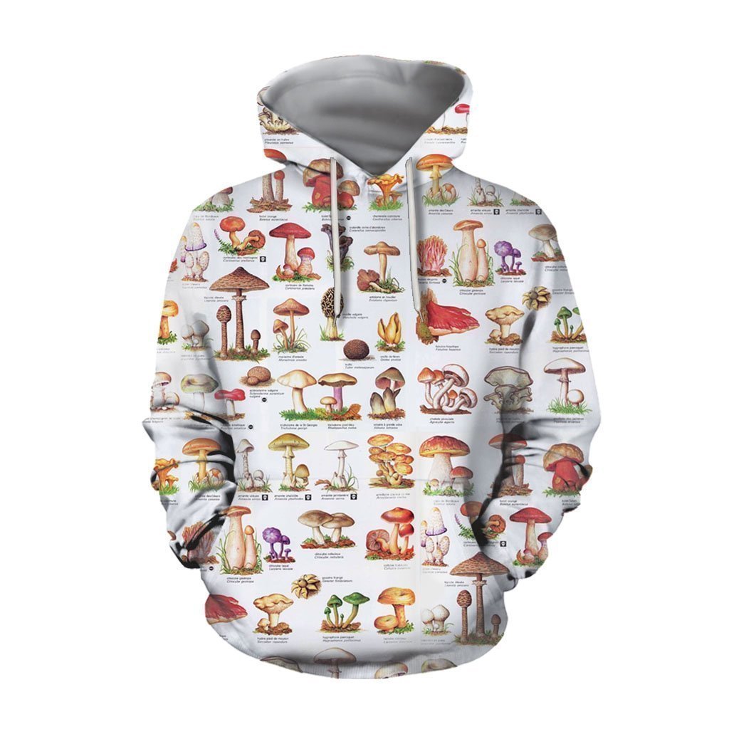 A Lot Of Mushroom Art all over-Apparel-NTH-Hoodie-S-Vibe Cosy™