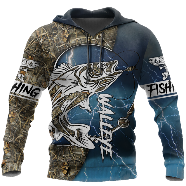 HC Walleye fishing gear shirt blue TR191102 - Amaze Style™-Apparel