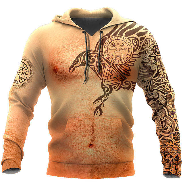 Real Viking Tattoos All Over Printed AM021001-Apparel-HP Arts-Hoodie-S-Vibe Cosy™