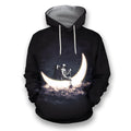 3D all over print astronaut rowing a moon boat in space-Apparel-HbArts-Hoodies-S-Vibe Cosy™
