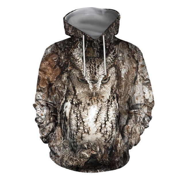 3D All Over Printed Camouflage Owl Art Shirts-Apparel-HP Arts-Hoodie-S-Vibe Cosy™