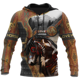 Native Horse 3D All Over Printed Hoodie For Men And Women TR1311206ND