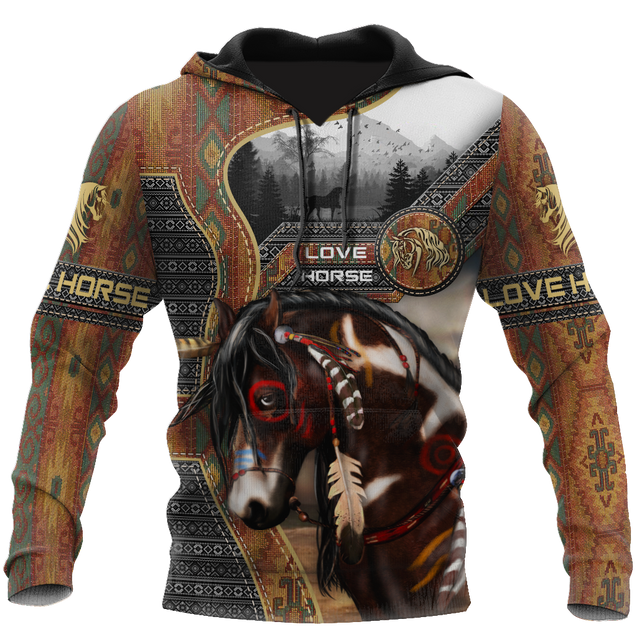 Native Horse 3D All Over Printed Hoodie For Men And Women TR1311206ND