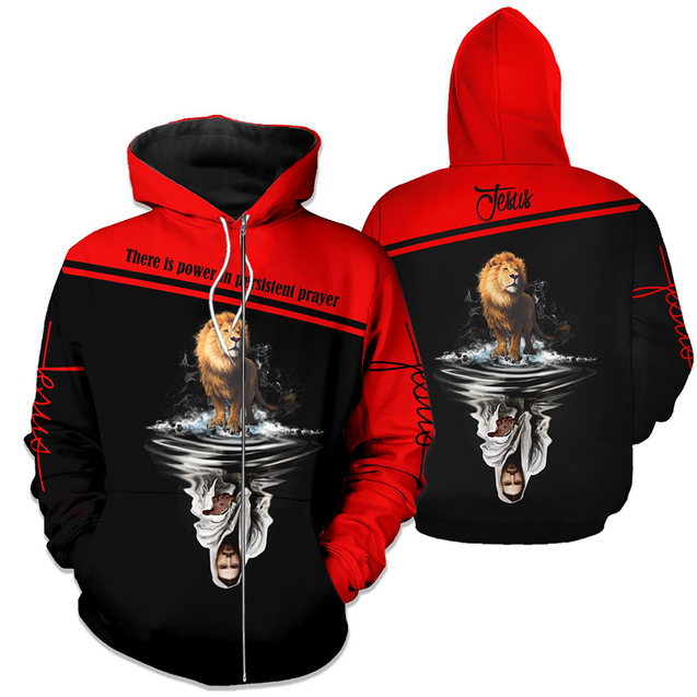 Lion & God Jesus 3D All Over Printed Shirts For Men and Women PL240304-Apparel-PL8386-Zipped Hoodie-S-Vibe Cosy™