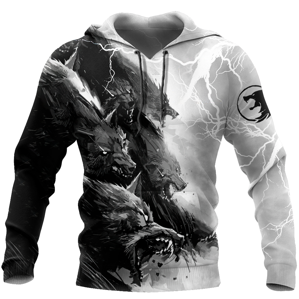 Night Wolf 3D All Over Printed Hoodie For Men and Women VP08092001