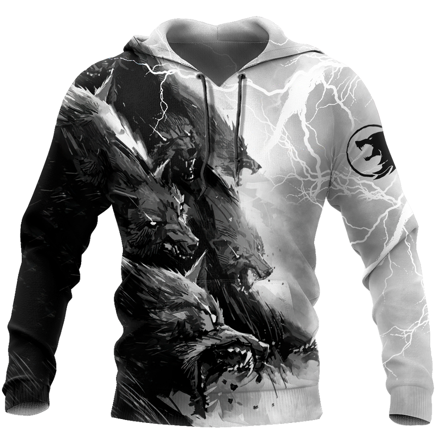 Night Wolf 3D All Over Printed Hoodie For Men and Women VP08092001