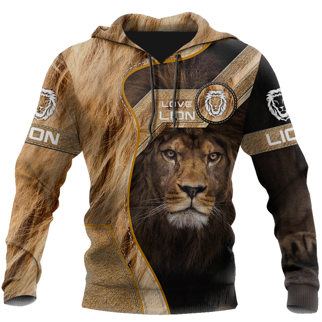 Love Lion 3D all over printed shirts for men and women TR1106201-Apparel-Huyencass-Hoodie-S-Vibe Cosy™