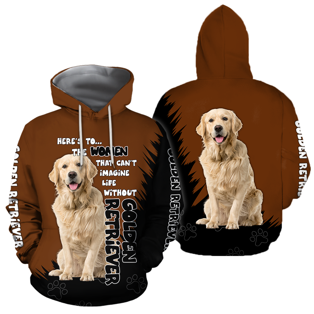 Golden Retriever Dog Lover 3D Full Printed Shirt For Men And Women Pi281208-Apparel-MP-Hoodie-S-Vibe Cosy™
