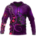 Aboriginal Australia Indigenous Purple The Lizard and The Sun shirts for men and women-Apparel-Huyencass-Hoodie-S-Vibe Cosy™