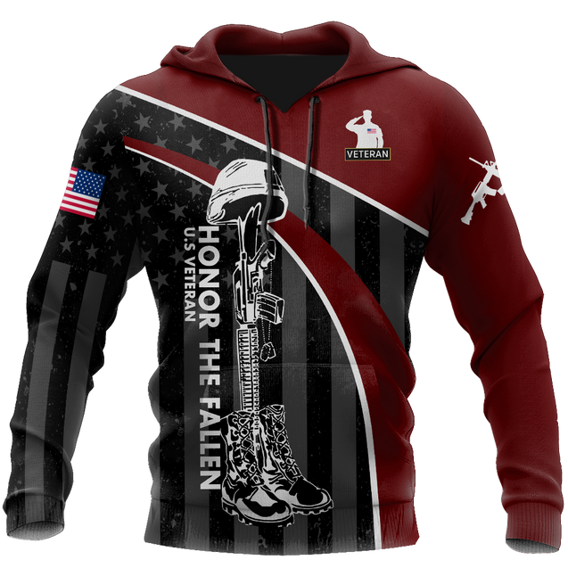 Veteran Honor the fallen 3d all over printed shirts for men and women TR1905206S-Apparel-Huyencass-Hoodie-S-Vibe Cosy™