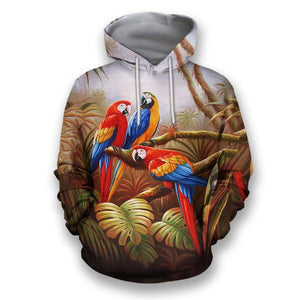 All Over Printed Parrots Shirts H404-Apparel-HbArts-Hoodies-S-Vibe Cosy™