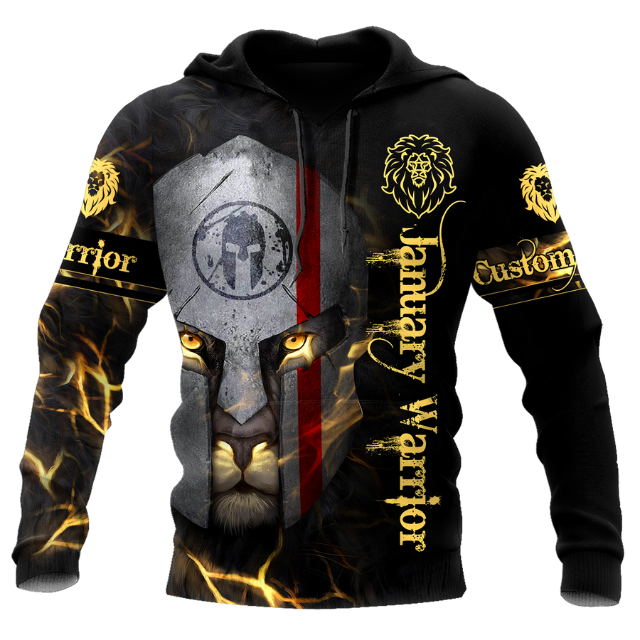 January Spartan Lion Warrior 3D All Over Printed Unisex Shirts