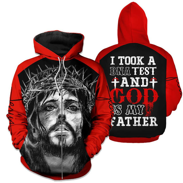 God is my father 3D All Over Printed Shirts For Men and Women PL250302-Apparel-PL8386-Zipped Hoodie-S-Vibe Cosy™