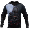 Skull And Owl All Over Printed Hoodie For Men And Women MEI