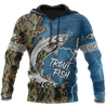 Trout Fishing blue Tattoo camo shirts for men and women TR2108202