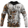 Deer Hunting Golden Retriever Tatoo Camo 3D All Over Print  Hoodie TR1708202