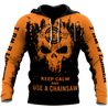 Skull Chainsaw All Over Printed Unisex Shirts NDD10262003