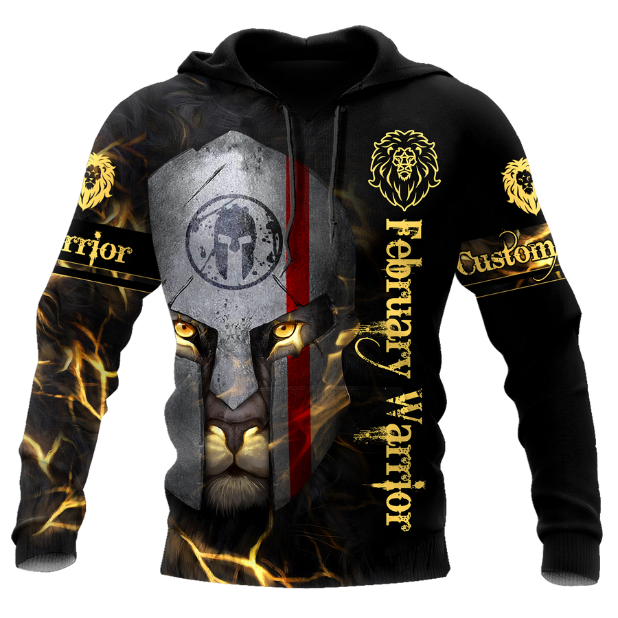 February Spartan Lion Warrior 3D All Over Printed Unisex Shirts
