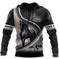 Black Horse 3D All Over Printed Shirts VP07102001