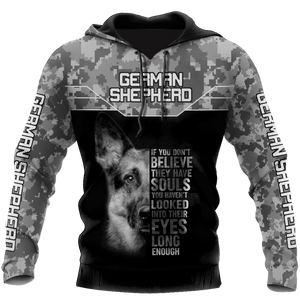 3D German Shepherd Camo Unisex Shirts TR2110205