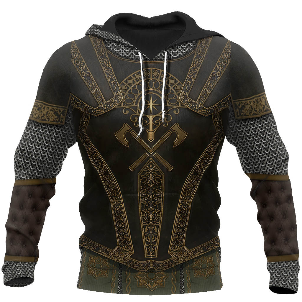 3D printed Knight Armor Tops MP810-Apparel-MP-Normal Hoodie-S-Vibe Cosy™