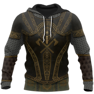 3D printed Knight Armor Tops MP810-Apparel-MP-Normal Hoodie-S-Vibe Cosy™