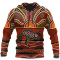 Aboriginal Australia Kangaroo running Lizard Art shirts for men and women TR2606205S