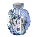 Beautiful Love Horse winter set for Women - Blue Version Pi201203-Apparel-NNK-Hoodie-S-Vibe Cosy™