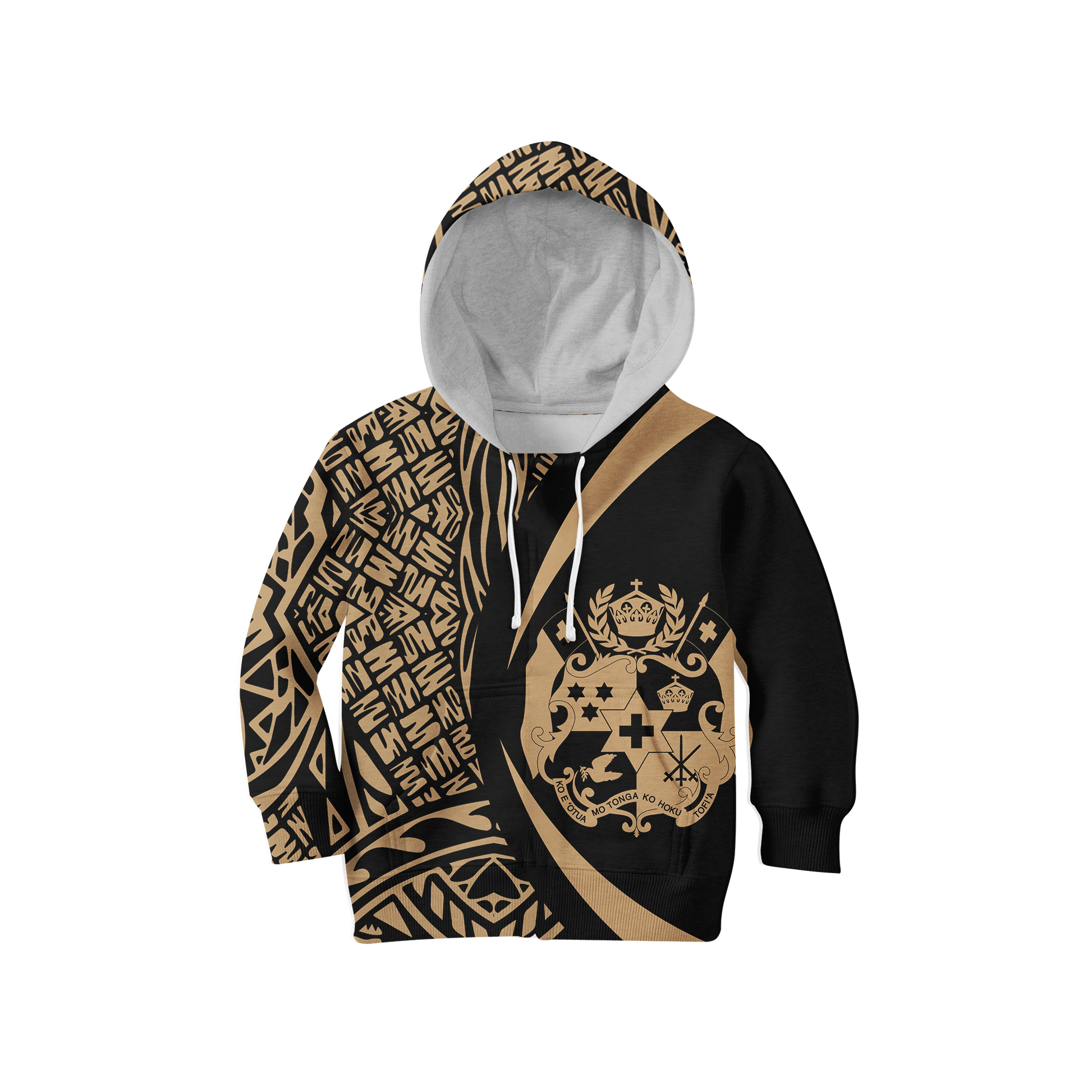 Kid's Tonga Polynesian Hoodie - Circle Style NNK 1227-Apparel-NNK-Hoodie-TODDLER 2T-Vibe Cosy™
