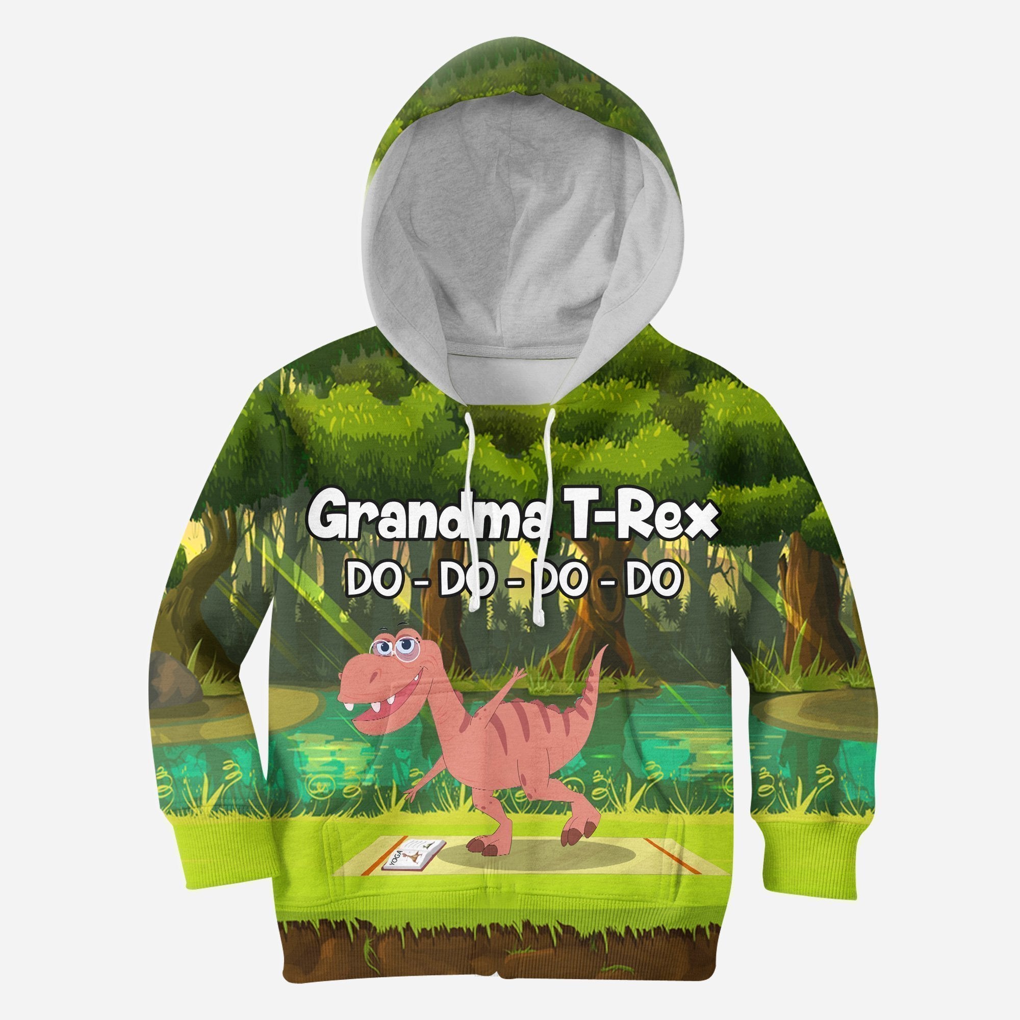 3D All Over Printed Grandma T-Rex Shirts-Apparel-HP Arts-Hoodie-TODDLER 2T-Vibe Cosy™