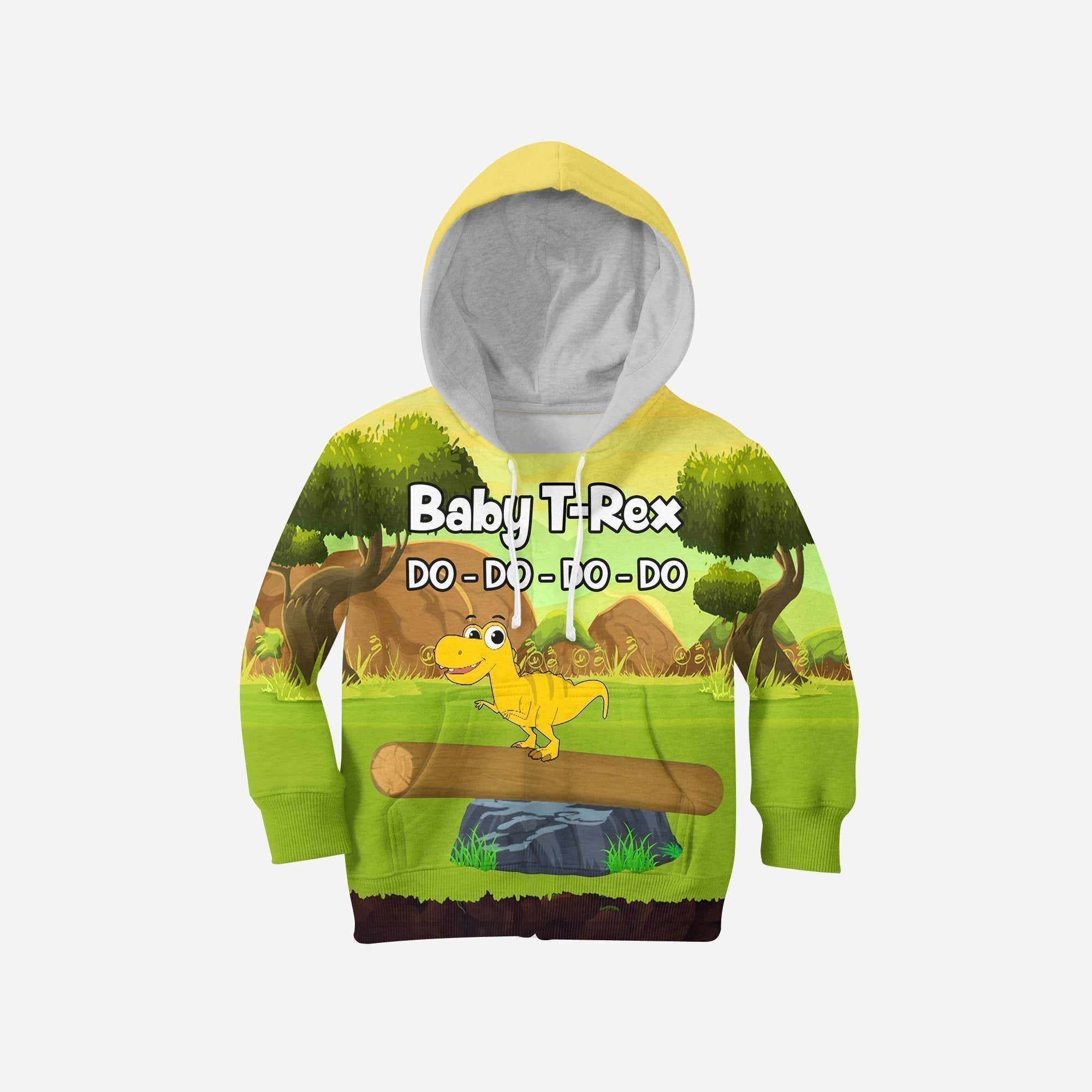 3D All Over Printed Baby T-Rex Shirts-Apparel-HP Arts-Hoodie-TODDLER 2T-Vibe Cosy™