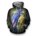 3D All Over Print Bird's of a Feather Hoodie-Apparel-PHL-Zipped Hoodie-S-Vibe Cosy™
