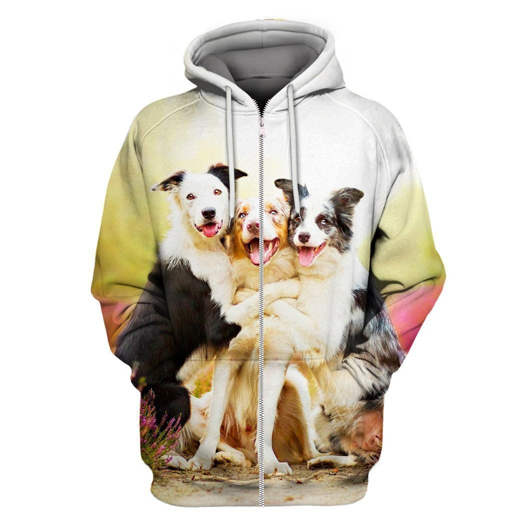 3D All Over Print Dog Zip Hoodie-Apparel-Phaethon-Zipped Hoodie-S-Vibe Cosy™