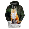 All Over Printed Fox Art and Shorts-Apparel-Phaethon-Zip-S-Vibe Cosy™