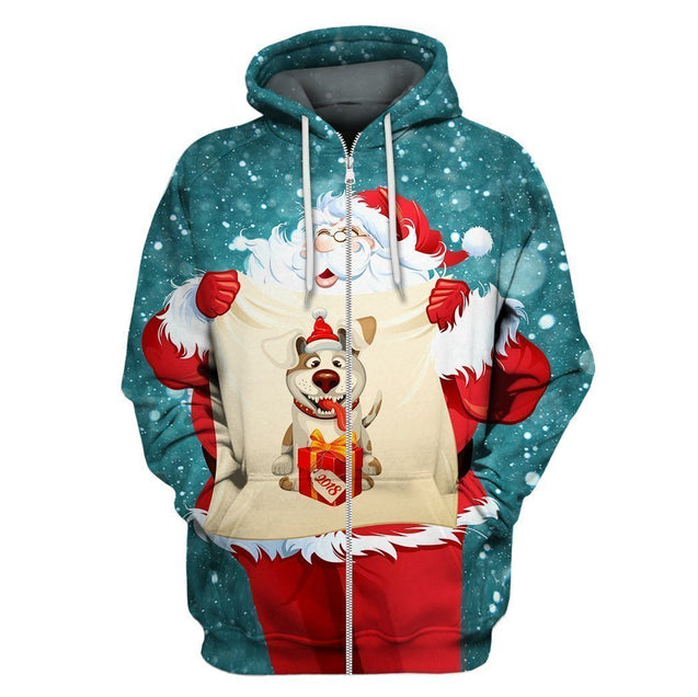 3D All Over Printed Santa Ugly Christmas Shirts and Shorts-Apparel-Phaethon-Zip-S-Vibe Cosy™