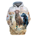 3D All Over Print Hunting Dog Hoodie-Apparel-Phaethon-Zipped Hoodie-S-Vibe Cosy™