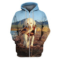 3D All Over Print Hunting Dog Zip Hoodie-Apparel-Phaethon-Zipped Hoodie-S-Vibe Cosy™