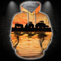 Sunset And Tractor Hoodie-Apparel-HD09-Hoodie-S-Vibe Cosy™