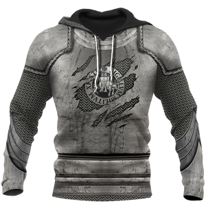 Knight Templar 3D All Over Printed Hoodie Chainmail JJ050301-Apparel-MP-Hoodie-S-Vibe Cosy™