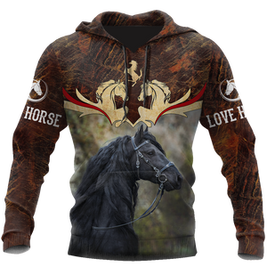 Love Horse 3D All Over Printed Shirts  Hoodie MP09082001S2