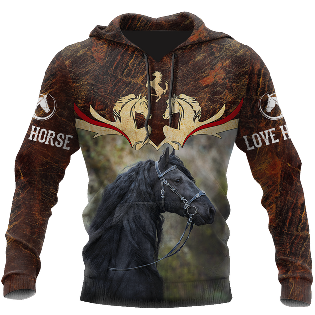 Love Horse 3D All Over Printed Shirts  Hoodie MP09082001S2