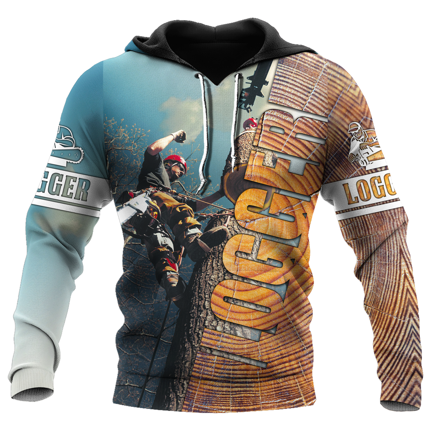 3D Logger Man Unisex Hoodie Pi112030