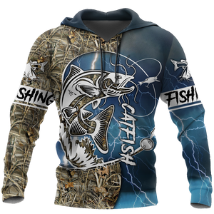 Catfish fishing 3d all over printed Shirts for men and women TR170100 - Amaze Style™-Apparel