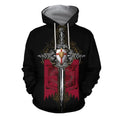 3D All Over Printed Knights Templar T-shirt Hoodie-HP Arts-Hoodie-XS-Vibe Cosy™