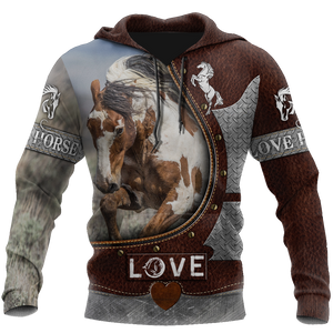 Love Beautiful Horse 3D All Over Printed Shirts For Men And Women TR2505203S-Apparel-MP-Hoodie-S-Vibe Cosy™